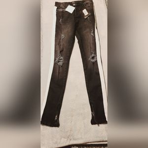 Boohoo Man black/white jeans.  Brand new with tags